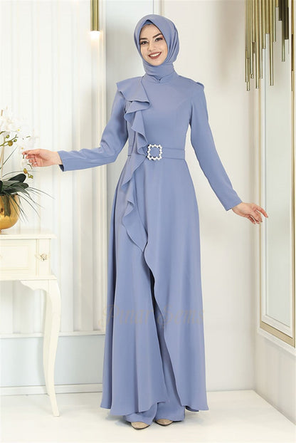 Elegant Modest Two-Piece Set Tunic & Trousers