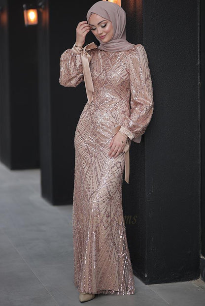 Pınar Şems Aylin Abiye Gold