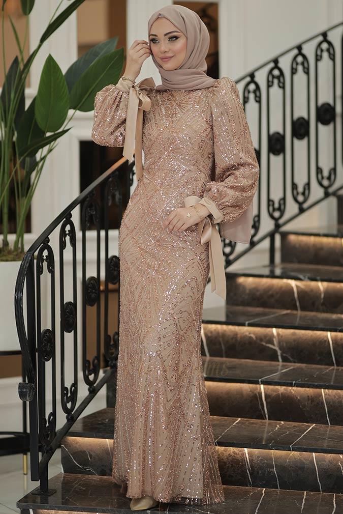 Pınar Şems Aylin Abiye Gold