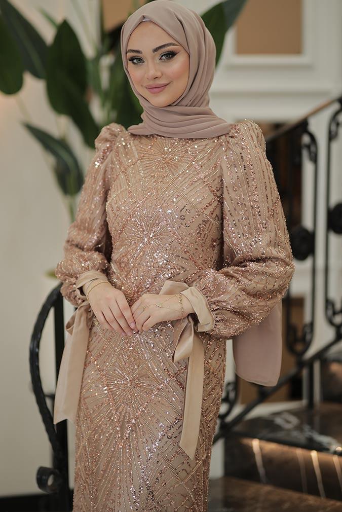 Pınar Şems Aylin Abiye Gold