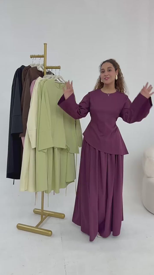 Two Piece  Set for Women | Long Sleeve and Maxi Skirt | Modest Outfit | Casual Dress |