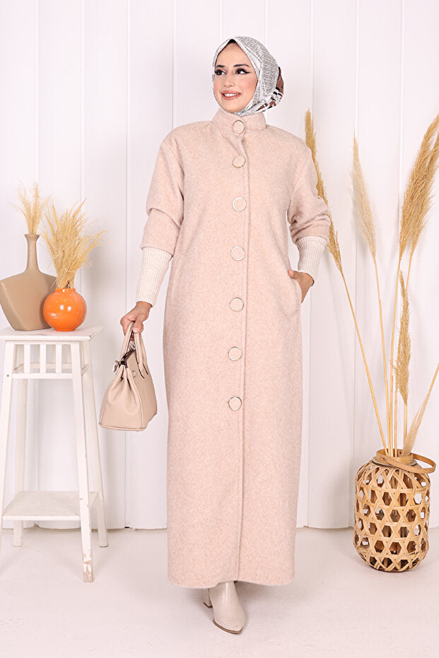 Women’s Long Mink Coat – Modest Winter Wear & Hijab Style Coat