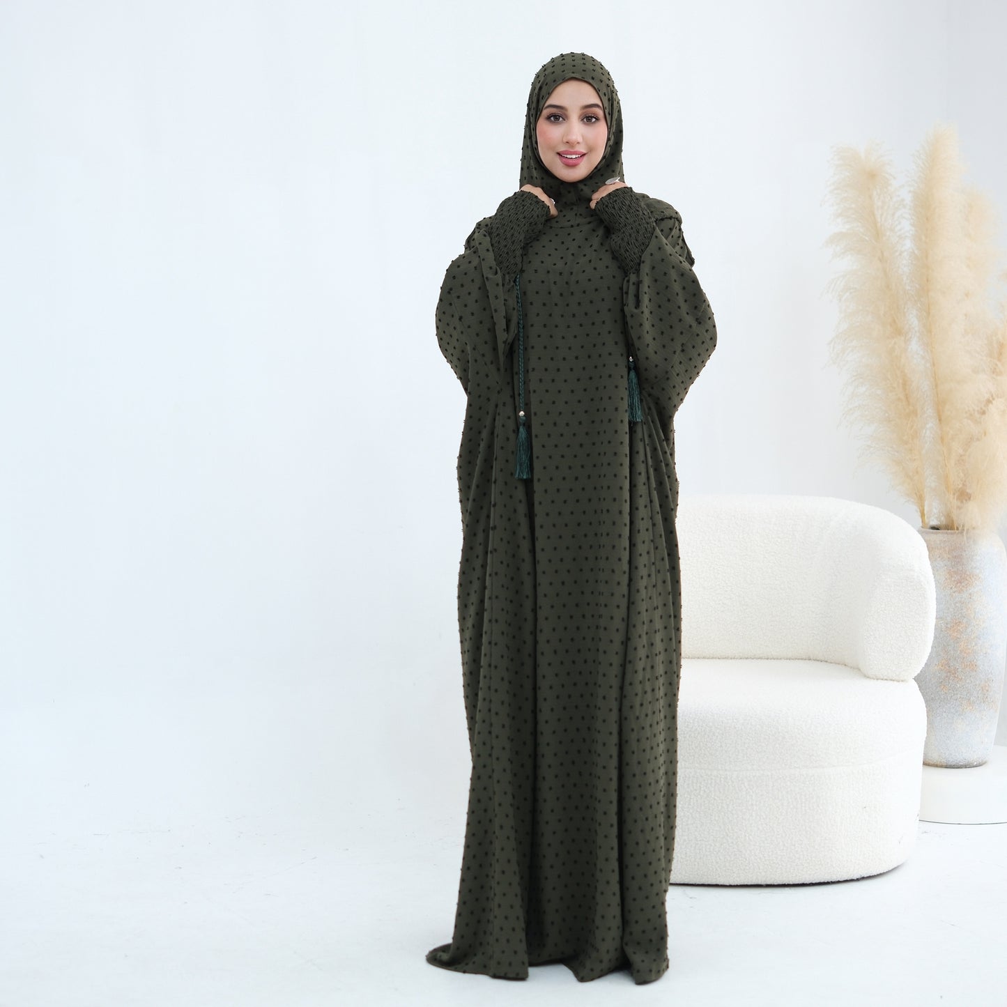 Hooded Prayer Abaya with Matching Hijab