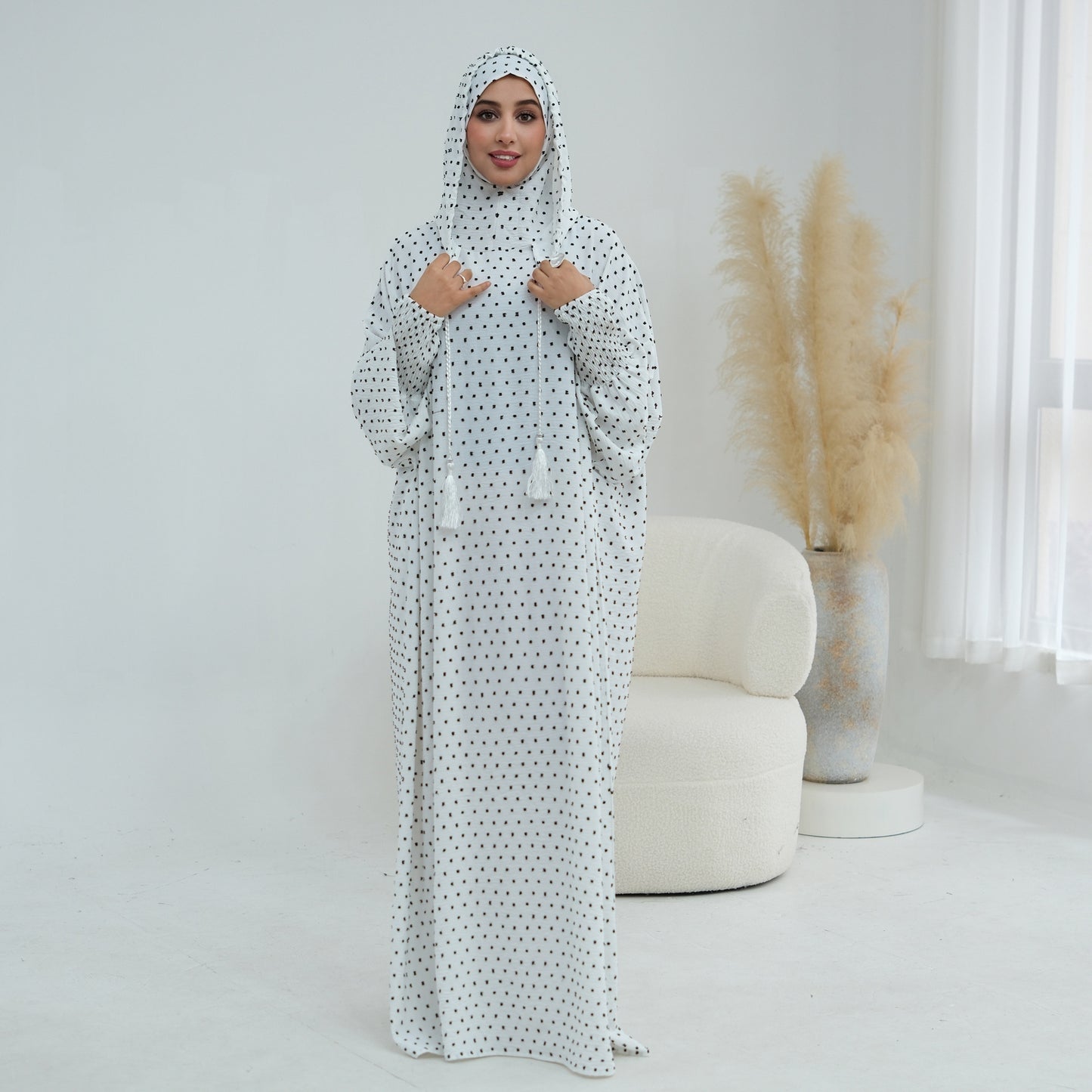 Hooded Prayer Abaya with Matching Hijab