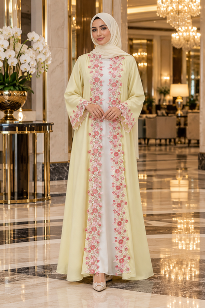 Luxury Floral Embroidered Abaya