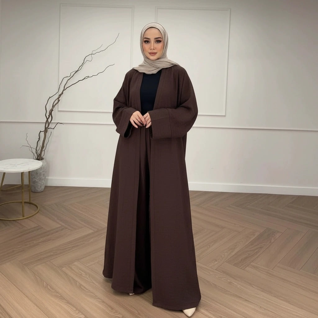 Kimono Set 2 Piece Textured Elegant Modest Fashion