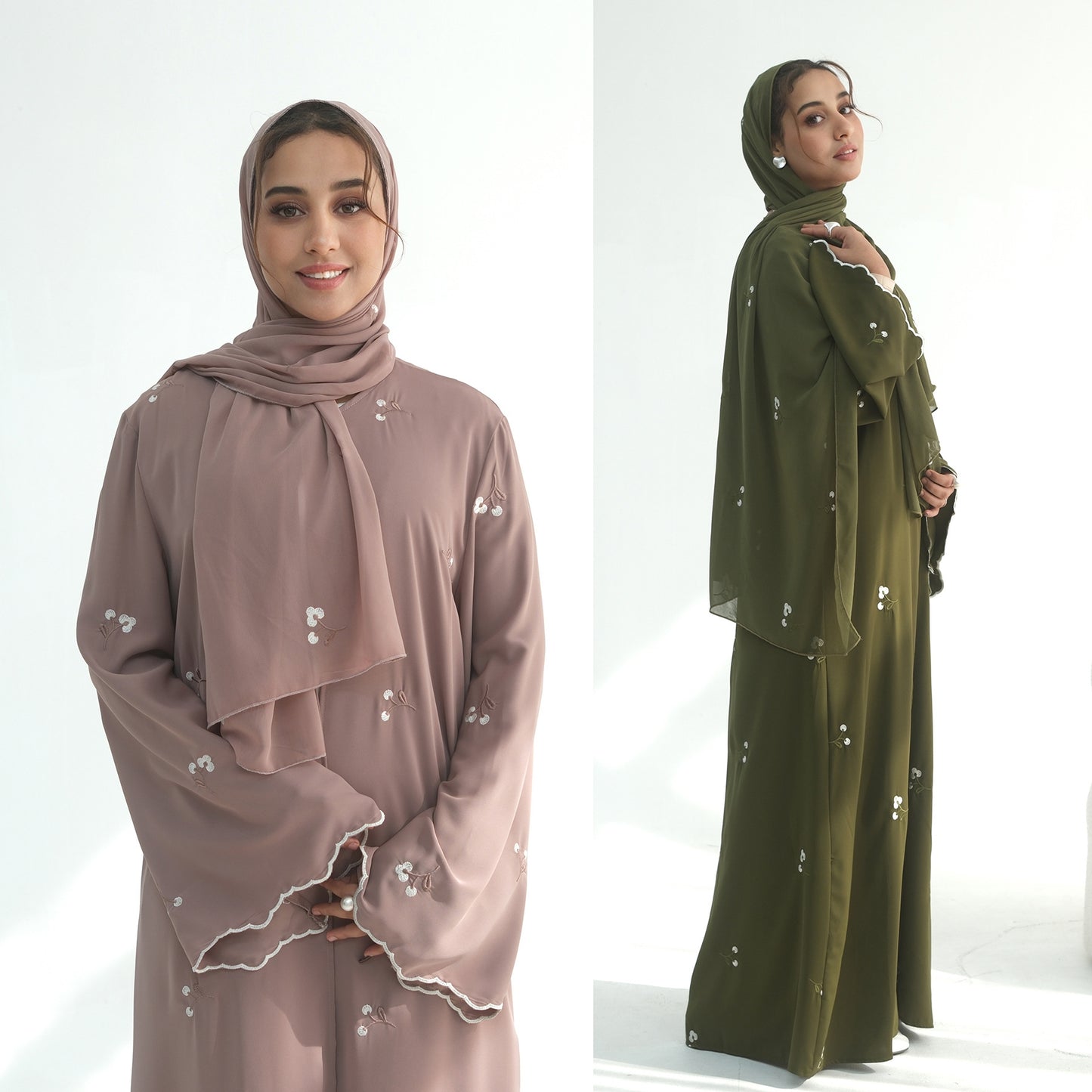 Abaya with Matching Hijab | Modest Maxi Dress for Women | Elegant Islamic Prayer Dress | Loose Fit Eid, Ramadan & Everyda