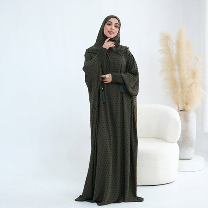 Hooded Prayer Abaya with Matching Hijab
