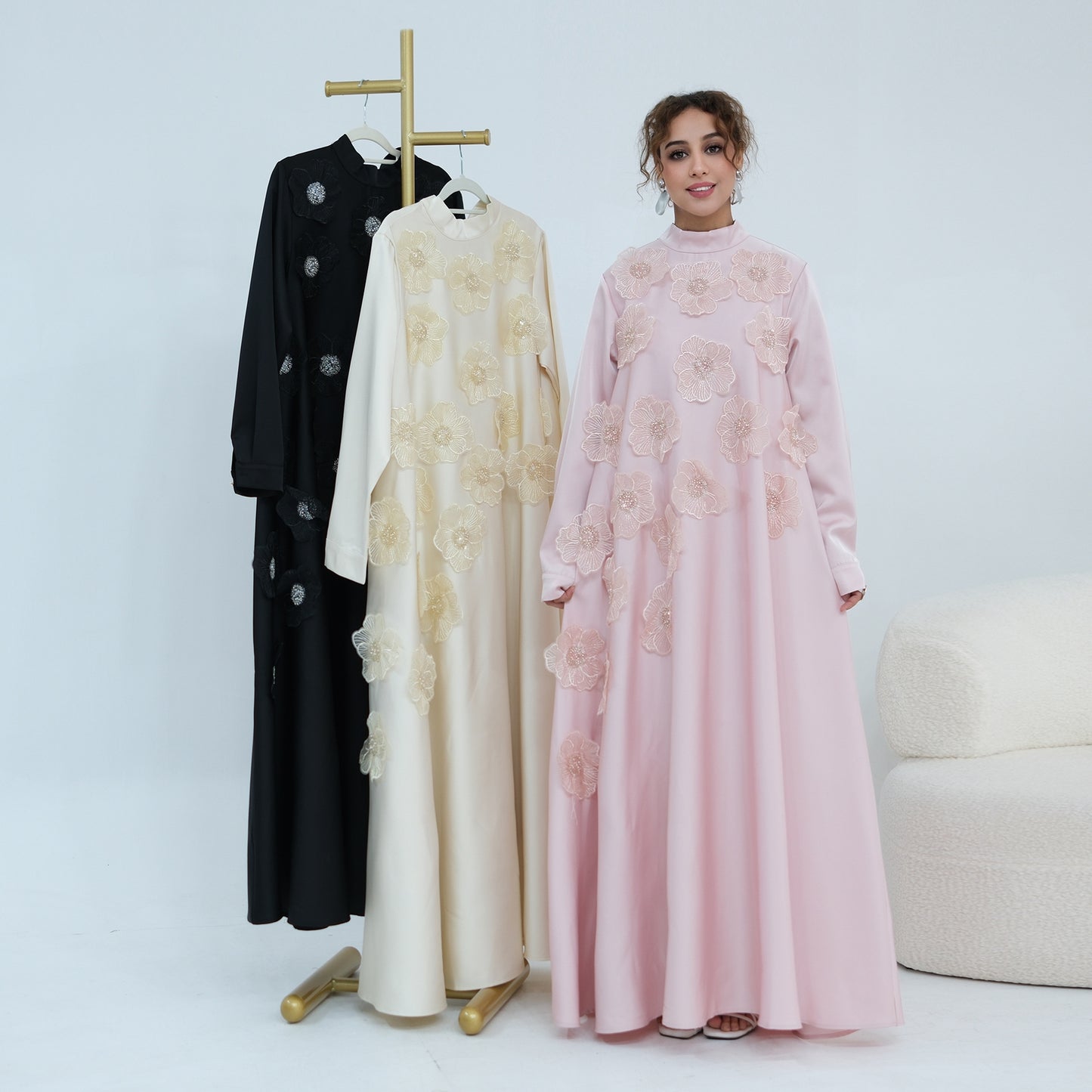 Turkish-style Abaya for Women | Modest Maxi Dress | Elegant Muslim Dress.