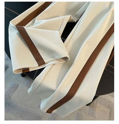 Cream & Brown Modest Tracksuit Set