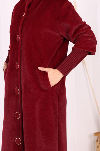 Women’s Long Mink Coat – Modest Winter Wear & Hijab Style Coat