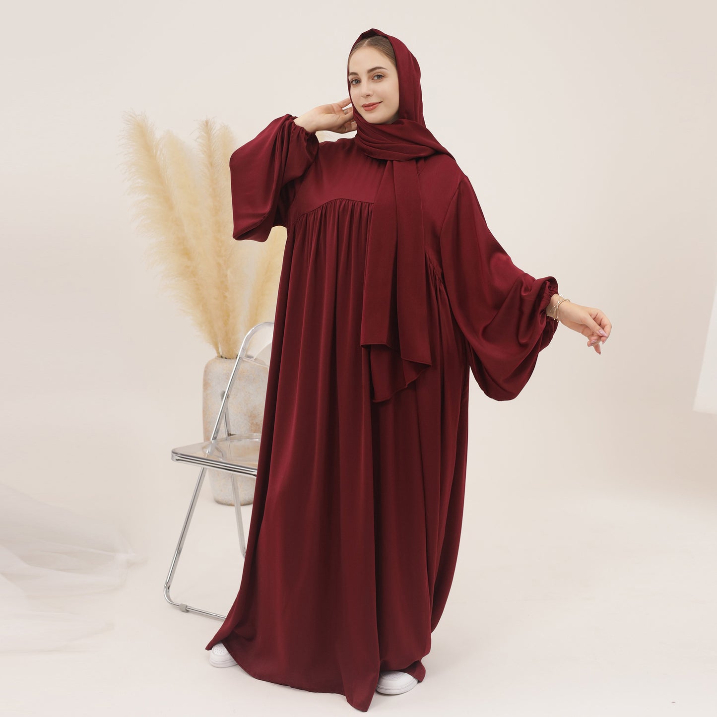 Abaya– Soft, Loose Fit, Long Sleeve Maxi Dress