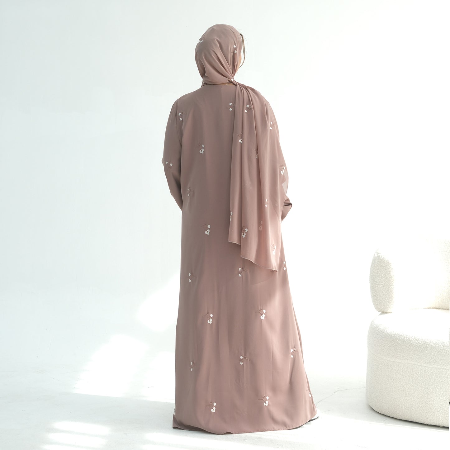 Abaya with Matching Hijab | Modest Maxi Dress for Women | Elegant Islamic Prayer Dress | Loose Fit Eid, Ramadan & Everyda