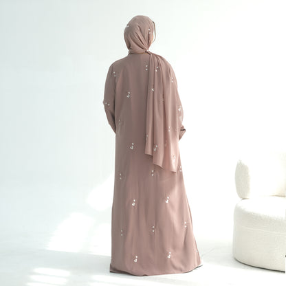 Abaya with Matching Hijab | Modest Maxi Dress for Women | Elegant Islamic Prayer Dress | Loose Fit Eid, Ramadan & Everyda