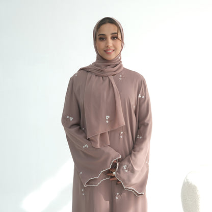 Abaya with Matching Hijab | Modest Maxi Dress for Women | Elegant Islamic Prayer Dress | Loose Fit Eid, Ramadan & Everyda