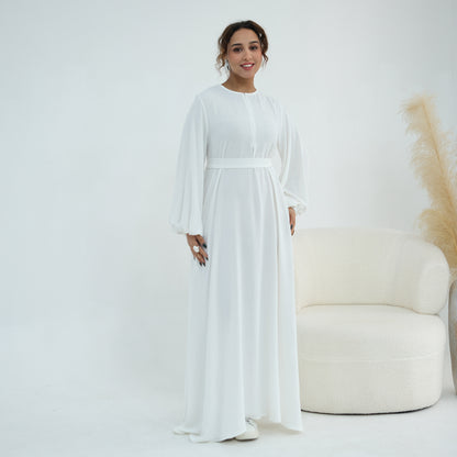 Elegant Balloon Sleeve Maxi Abaya