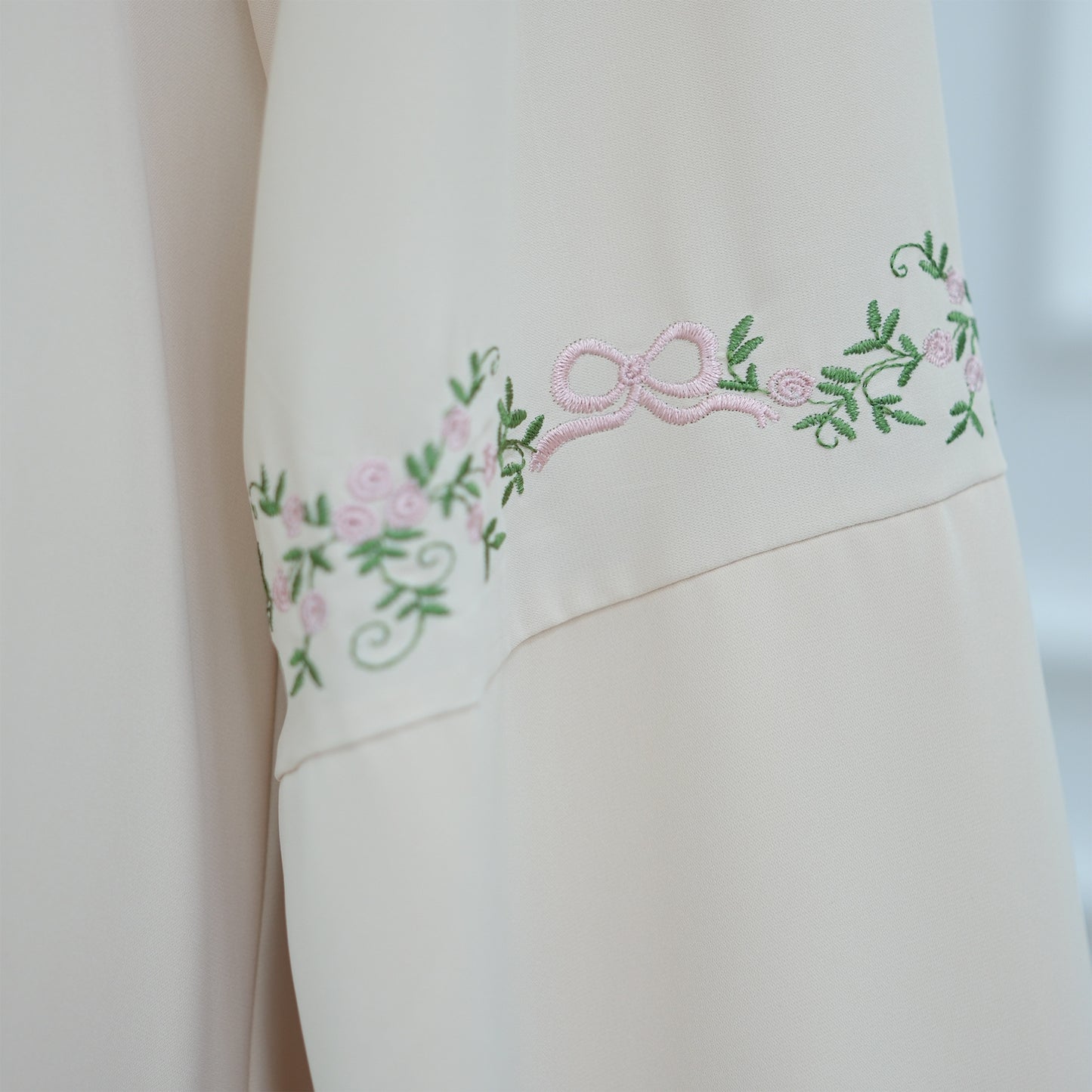 Elegant Embroidered Abaya Set with Matching Hijab