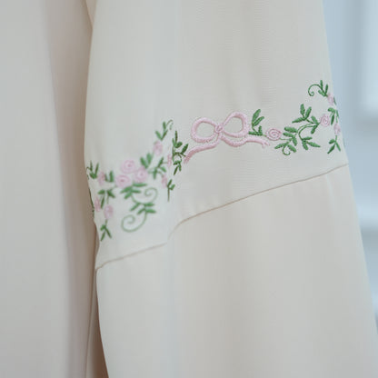 Elegant Embroidered Abaya Set with Matching Hijab
