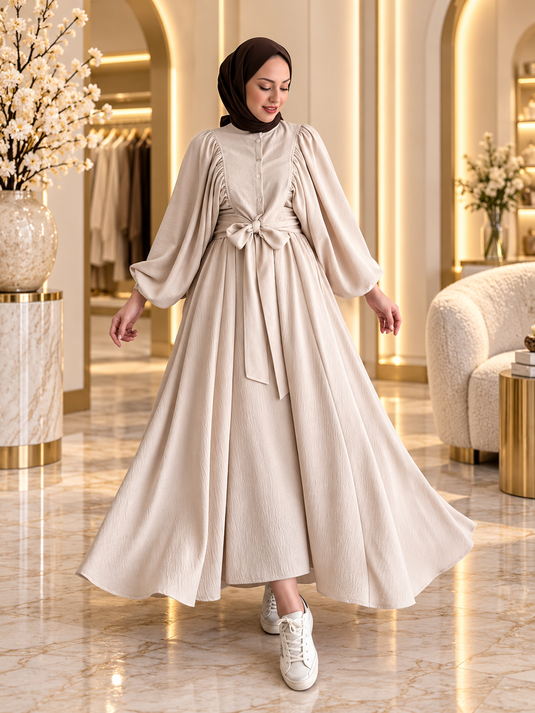 Elegant Abaya Dress – Modest 2-Piece Islamic Outfit for Women | Ramadan, Eid & Special Occasions