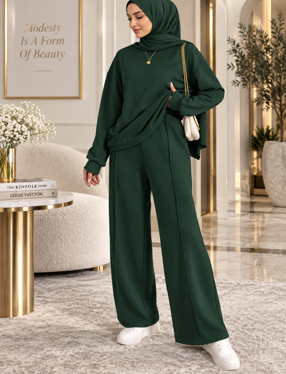 elegant modest two-piece set