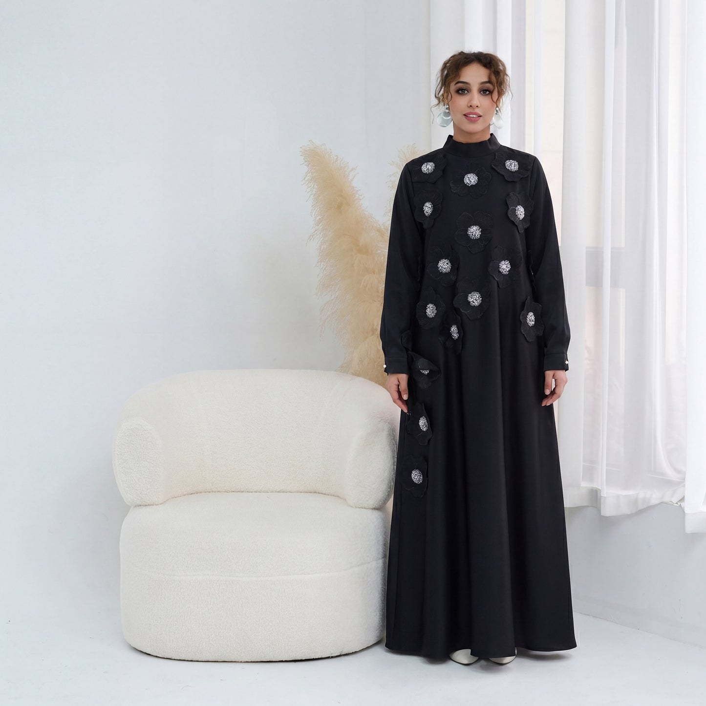 Turkish-style Abaya for Women | Modest Maxi Dress | Elegant Muslim Dress.