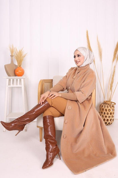 Women’s Long Mink Coat – Modest Winter Wear & Hijab Style Coat