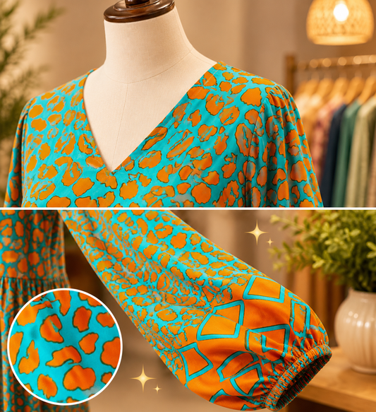 Boho Print Maxi Dress | Long Sleeve Modest Dress | Colorful Casual Dress | Women’s Loose Fit Dress