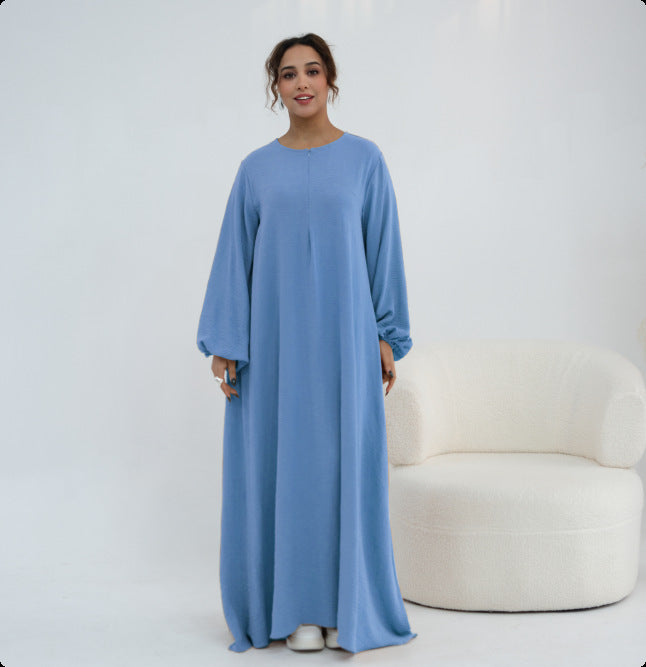 Elegant Balloon Sleeve Maxi Abaya