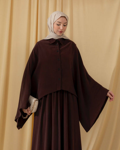 Loose-Fit Long-Sleeve Tunic & Pinafore.