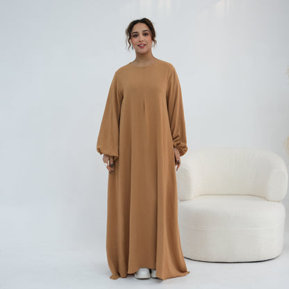 Elegant Balloon Sleeve Maxi Abaya