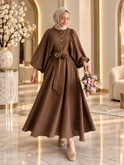 Elegant Abaya Dress – Modest 2-Piece Islamic Outfit for Women | Ramadan, Eid & Special Occasions