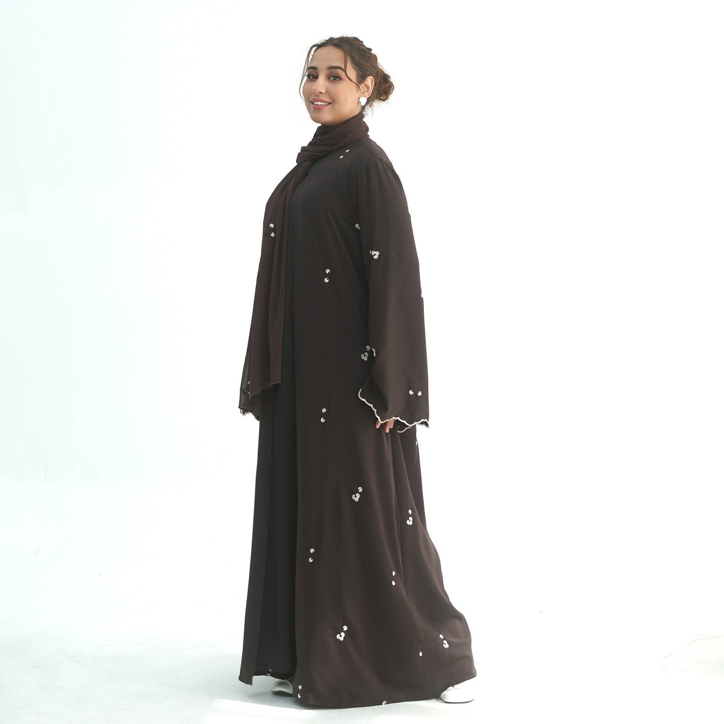Abaya with Matching Hijab | Modest Maxi Dress for Women | Elegant Islamic Prayer Dress | Loose Fit Eid, Ramadan & Everyda