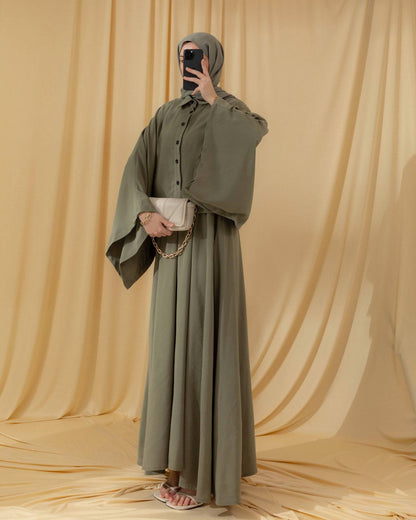 Loose-Fit Long-Sleeve Tunic & Pinafore.