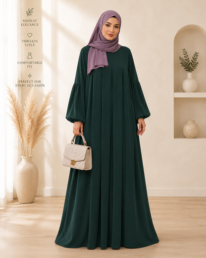 Abaya Elegant | Loose Fit Modest Dress | Muslim Fashion