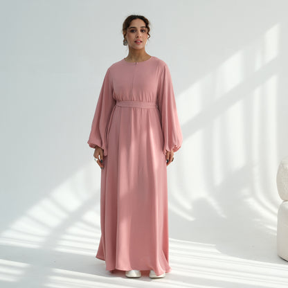 Elegant Balloon Sleeve Maxi Abaya