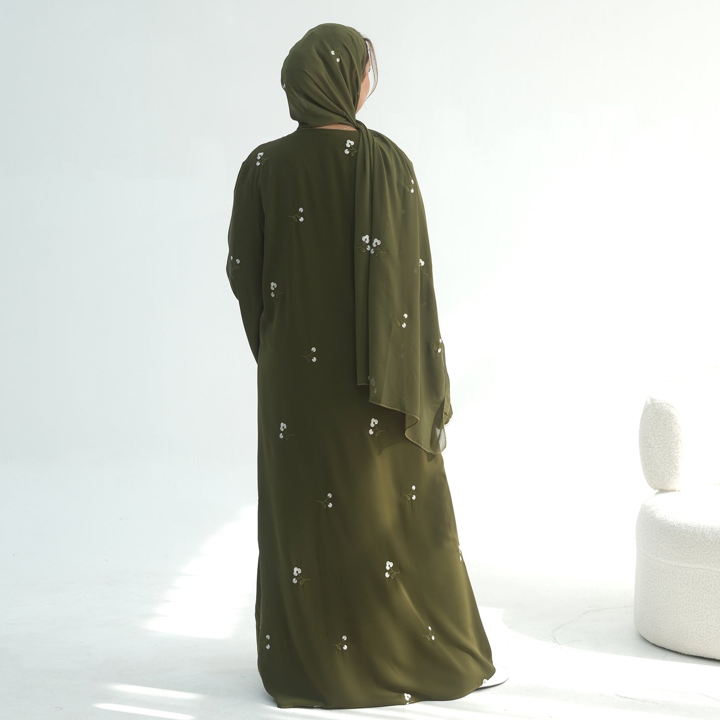 Abaya with Matching Hijab | Modest Maxi Dress for Women | Elegant Islamic Prayer Dress | Loose Fit Eid, Ramadan & Everyda