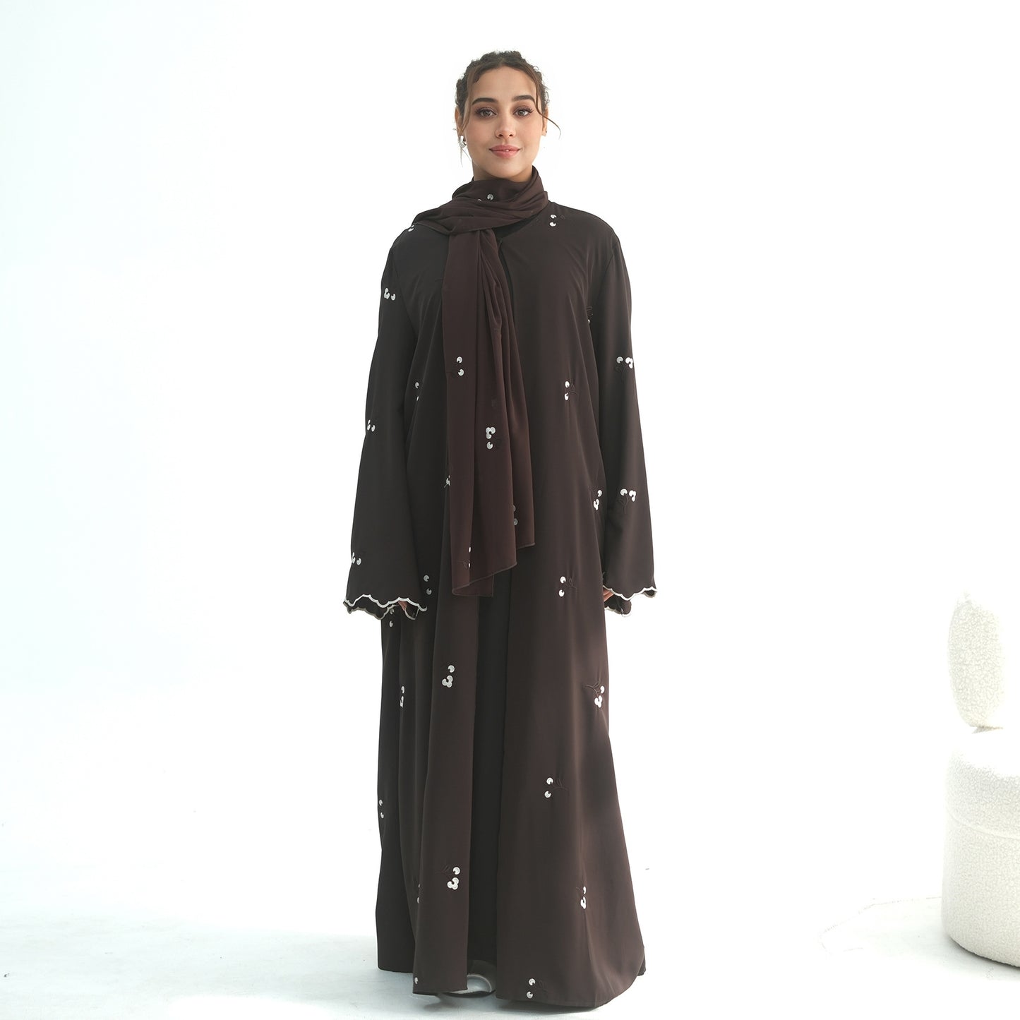 Abaya with Matching Hijab | Modest Maxi Dress for Women | Elegant Islamic Prayer Dress | Loose Fit Eid, Ramadan & Everyda
