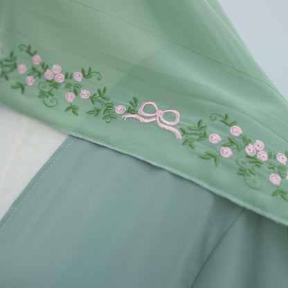Elegant Embroidered Abaya Set with Matching Hijab