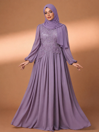 Plus Size Lavender Maxi Dress
