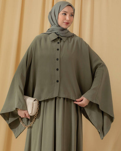 Loose-Fit Long-Sleeve Tunic & Pinafore.