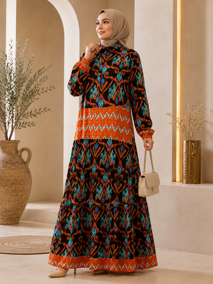 Elegant Printed Maxi Dress | Lightweight & Comfortable