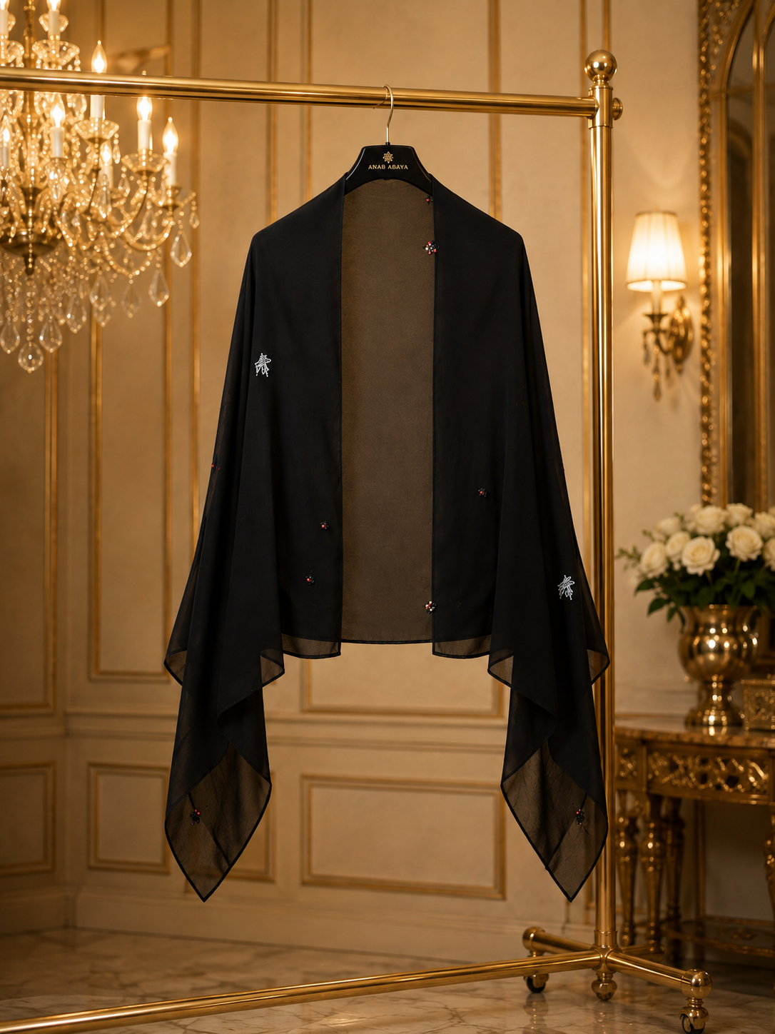 Black Luxury Embroidered Abaya