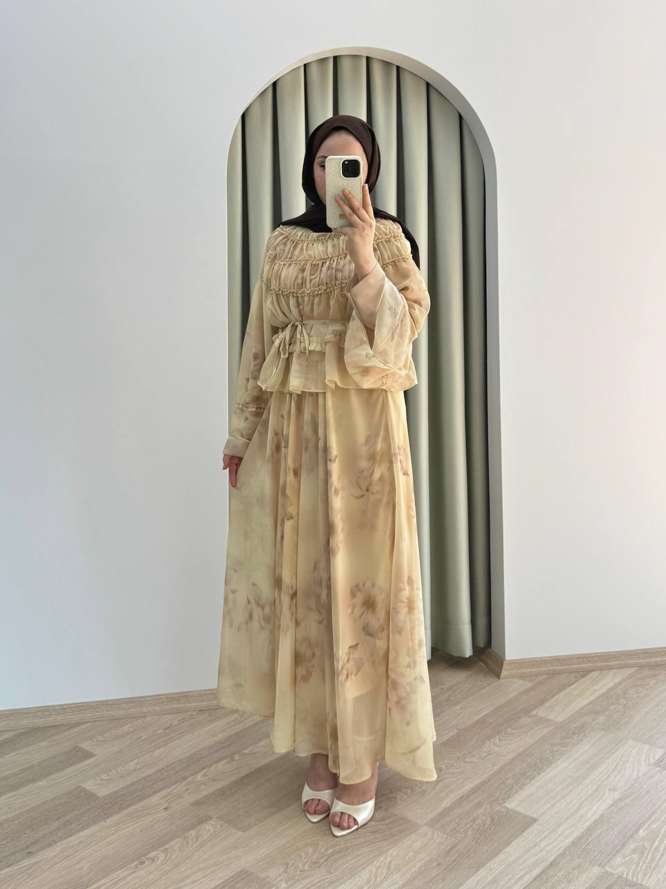 Elegant Dress | Modest Maxi Chiffon Dress | Evening Wear | Flowy I
