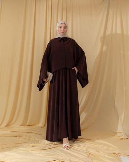 Loose-Fit Long-Sleeve Tunic & Pinafore.