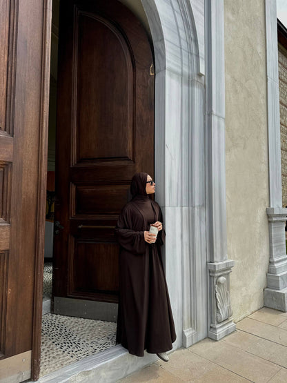 Luxury Modest Wear Set | White Abaya with Drawstring Waist