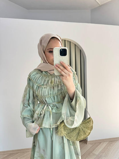 Elegant Dress | Modest Maxi Chiffon Dress | Evening Wear | Flowy I