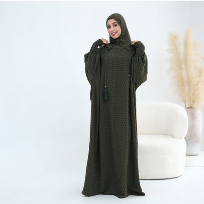 Hooded Prayer Abaya with Matching Hijab
