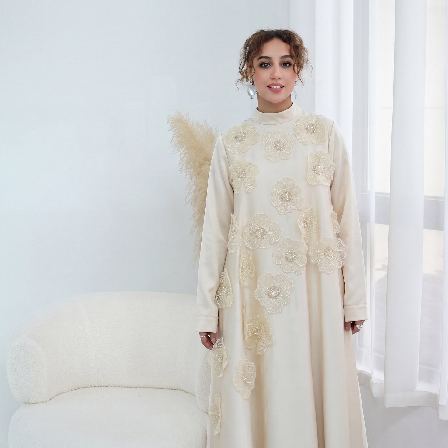 Turkish-style Abaya for Women | Modest Maxi Dress | Elegant Muslim Dress.