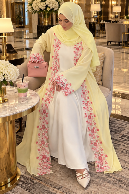 Luxury Floral Embroidered Abaya