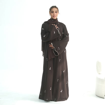 Abaya with Matching Hijab | Modest Maxi Dress for Women | Elegant Islamic Prayer Dress | Loose Fit Eid, Ramadan & Everyda